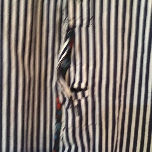 Anthropologie Holding Horses Navy Stripe Shirt. - Picture 5 of 5